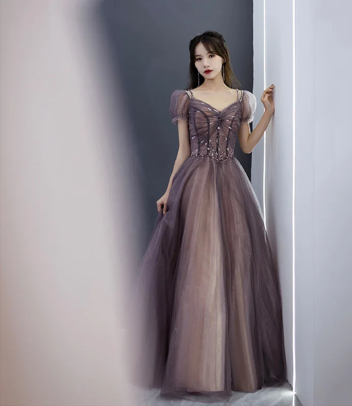 Women's Casual Apparel For Weekends Cute tulle long prom dress A line evening gown  10280