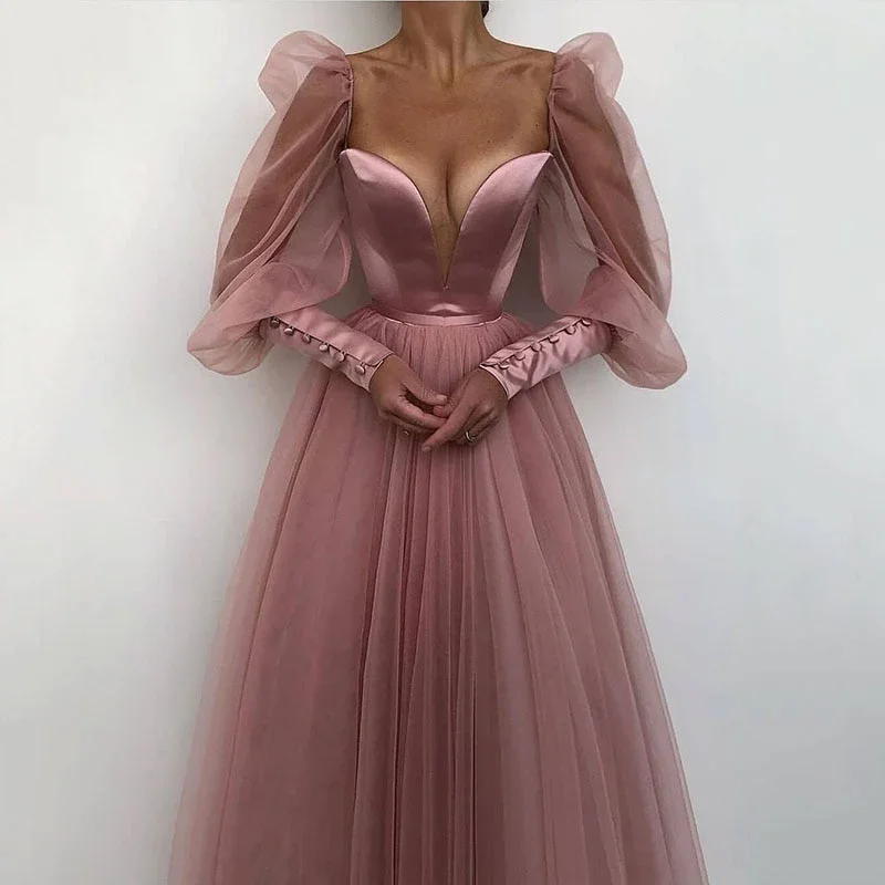 Women's Evening Wear Outfit Lizakosht A line Evening Dress Promdress Short Simple Evening Gown Long Sleeves Robe De Soiree Formal Party Dresses Custom made gh817