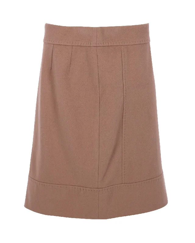 Women's Weekend Outfit Weekend Max Mara A-Line Skirt in Camel Wool