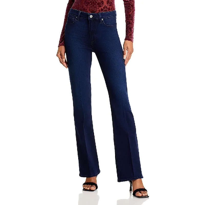 Women's Cozy Winter Attire Laurel Canyon Womens High Rise Everyday Flared Jeans