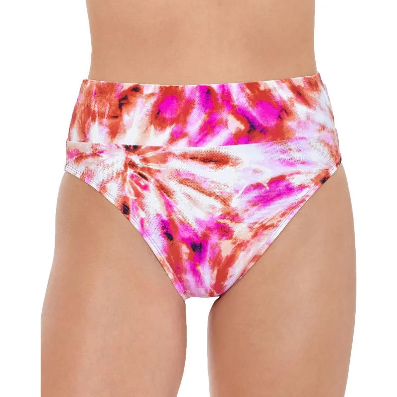 Online Boutiques Clothing Womens Tie-Dye High-Waisted Swim Bottom Separates