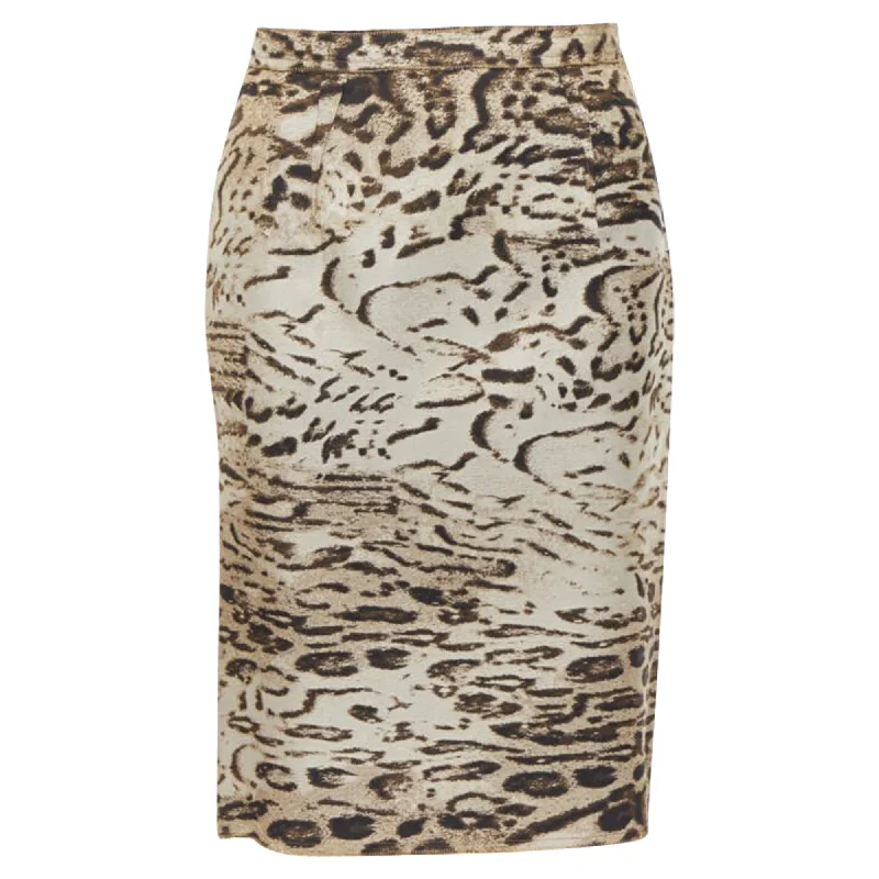 Sustainable Women's Apparel Lanvin Alber Elbaz leopard print pencil skirt