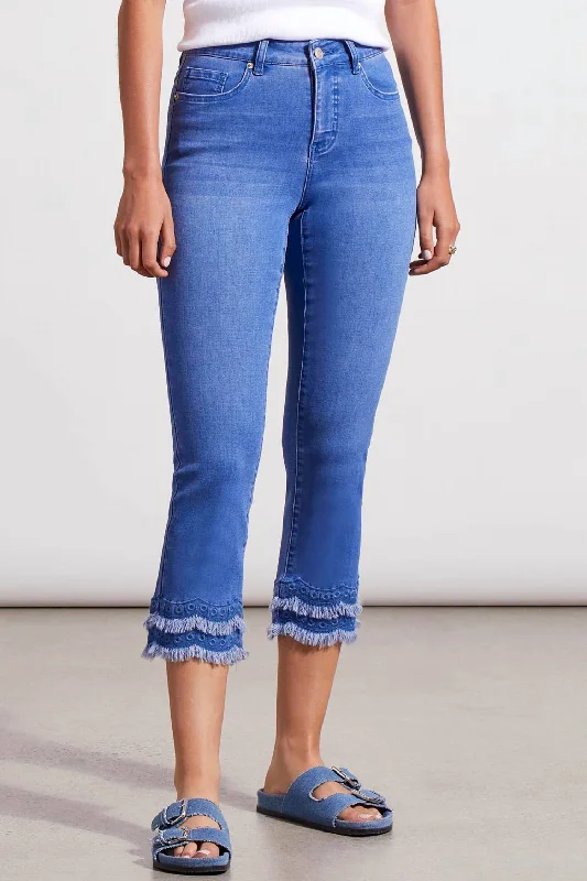 Big Sale Event Audrey Hem Embroidered Crop Jean In Seasapphire