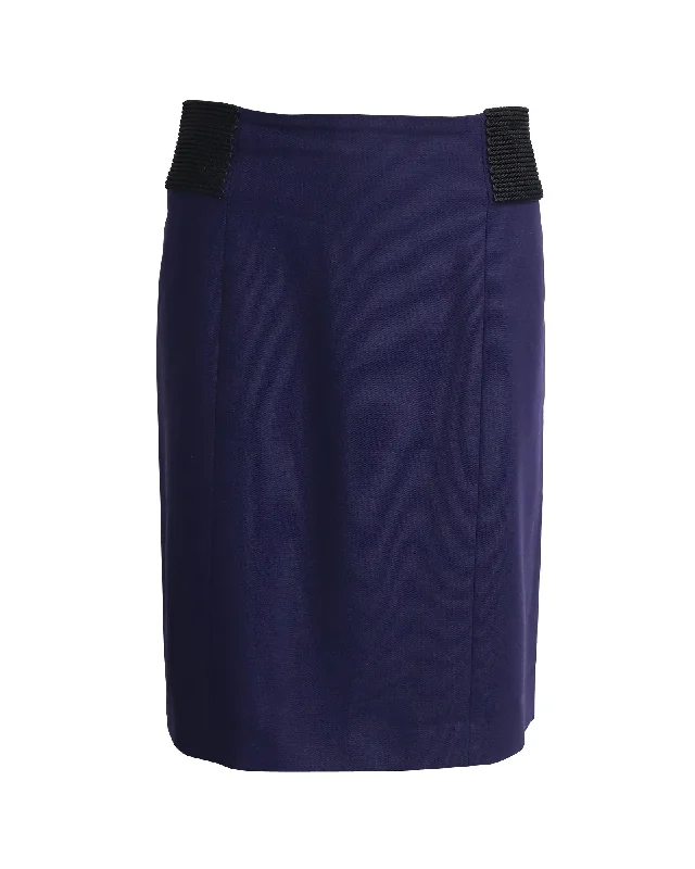 Sale On Sale Alberta Ferretti Knee Length Skirt in Purple Wool