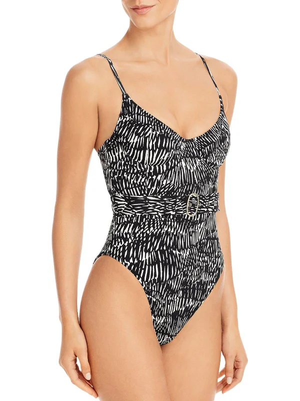 Casual Chic Clothing For Women Womens Printed Underwire One-Piece Swimsuit