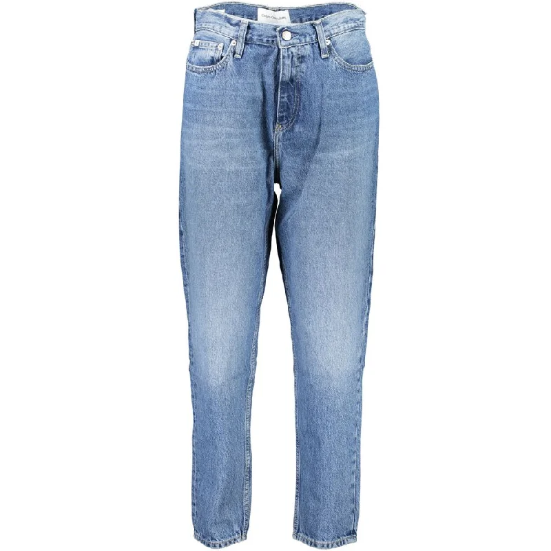 Women's Vacation Attire Calvin Klein blue Cotton Jeans & Women's Pant