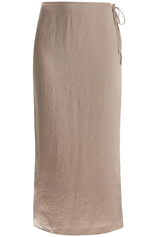 Women's Fashionable Clothing Sets Filippa K Women's "Ruffled Satin Midi Skirt With