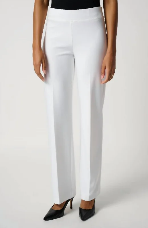 Classic Wide Leg Pants In Vanilla