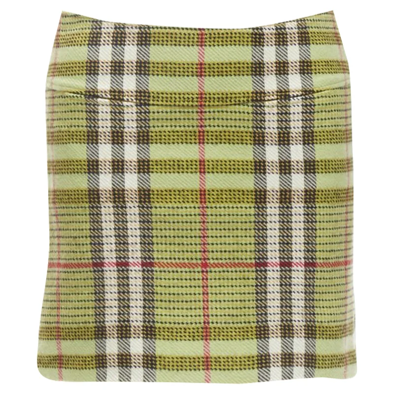 Women's Timeless Attire Burberry London Hoe Check wool mini skirt