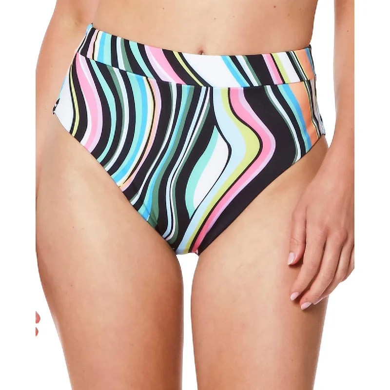 Affordable Women's Outfit Womens Striped High-Waist Swim Bottom Separates