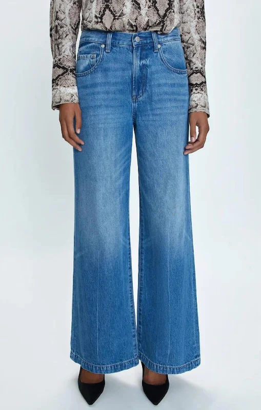 Women's Seasonal Clothing Jadyn Low Slung Palazzo Jeans In Echo Park