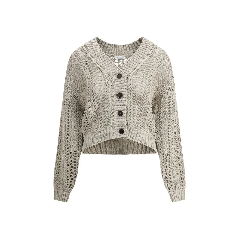 Women's Office Attire Brunello Cucinelli Cardigan in perforated Women's knit