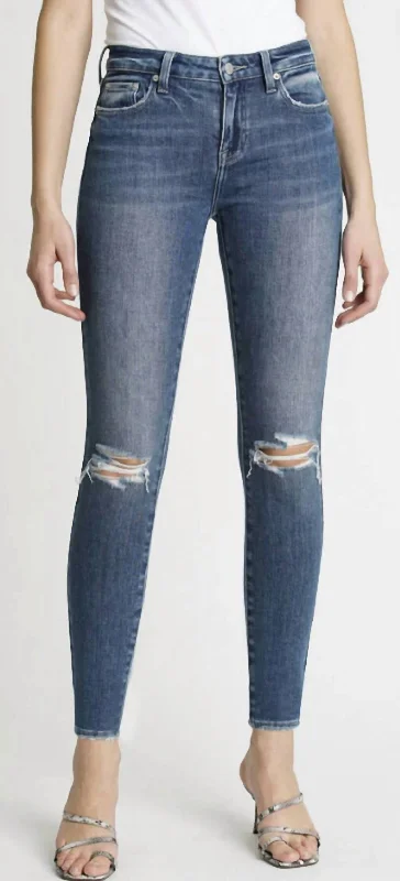 Versatile Women's Fashion Audrey Mid Rise Skinny Jeans In Oceanside