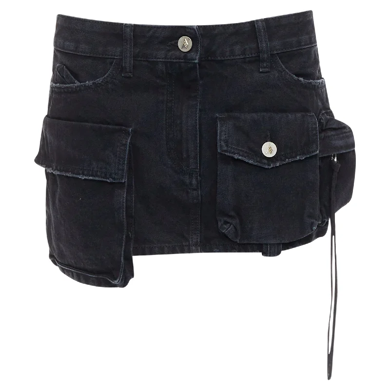 Women's Clothes For The Office The Attico fay denim pocketed cargo mini skirt