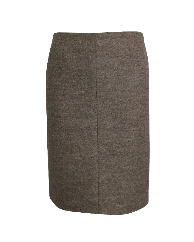 Women's Fashionable Attire For Work Marc Jacobs Knee-Length Skirt in Beige Lana Vergine