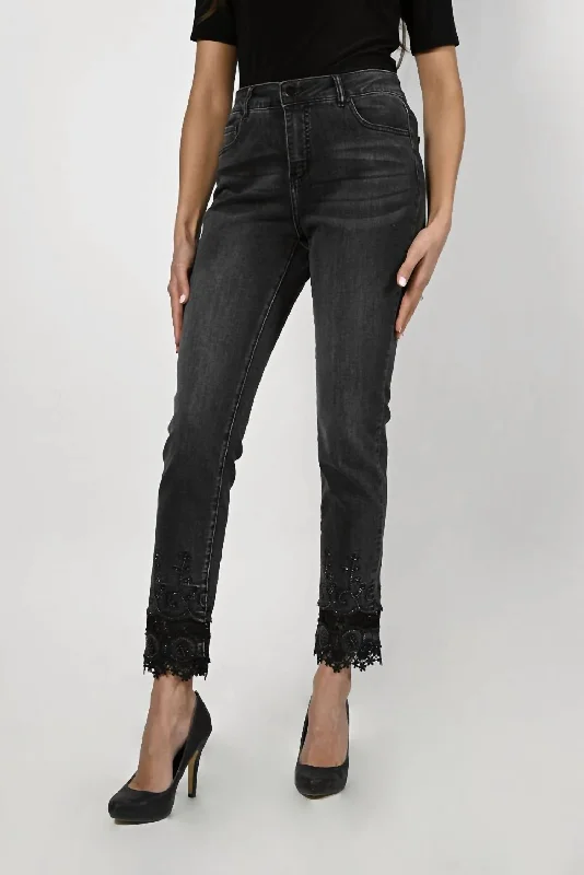 Stylish Women's Clothes for Work and Play Denim Pants In Black