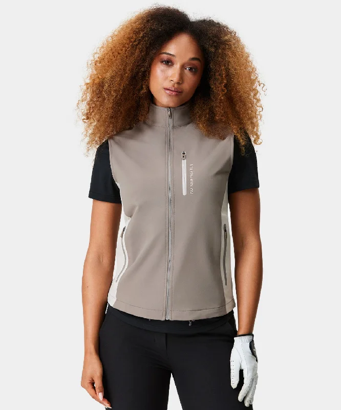 Women's Activewear Garments Taupe Jupiter Tech Vest