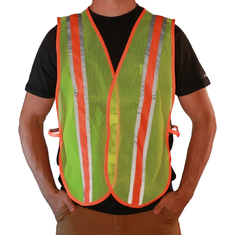 Women's Vintage-Inspired Clothing 2W International Unisex Blaze Mesh Safety Vest_Hi-Vis Green