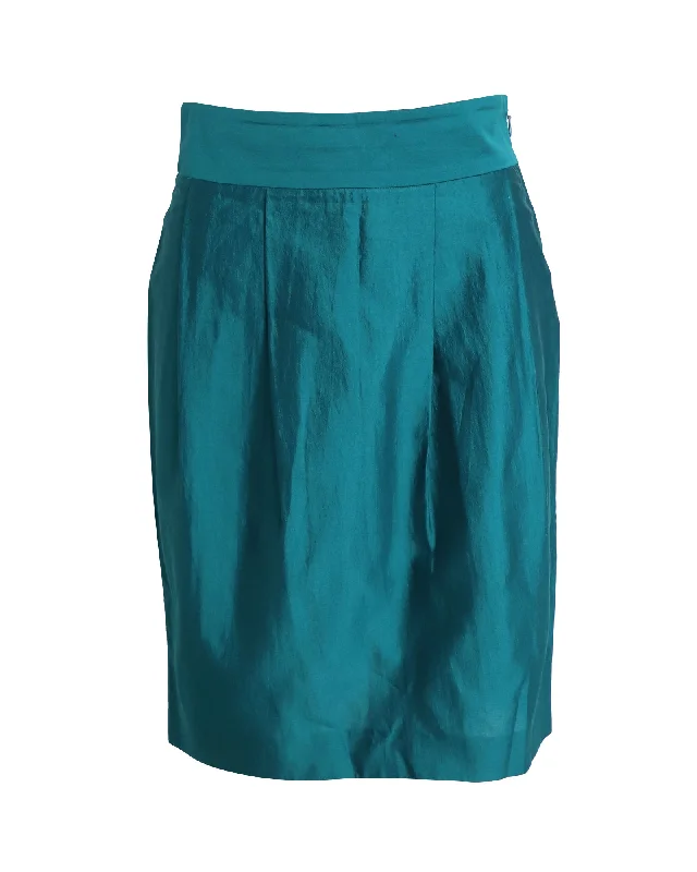 End Of Season Sale Clothing Moschino Cheap And Chic Pencil Skirt in Green Cotton