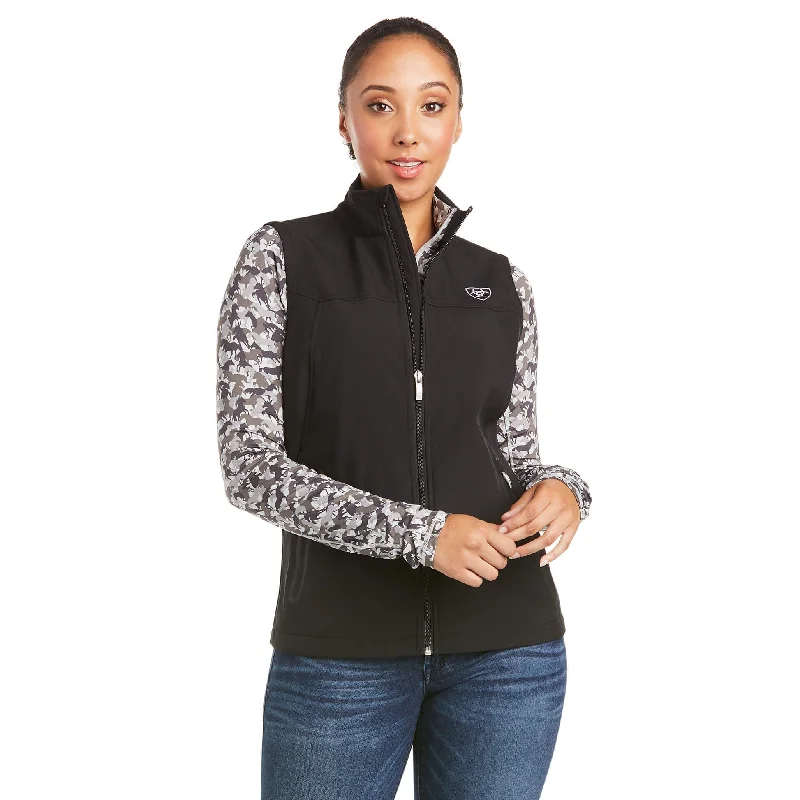 Casual Wear Ariat Women's Logo 2.0 Softshell Vest - Black (Available in Regular and Plus Sizes)