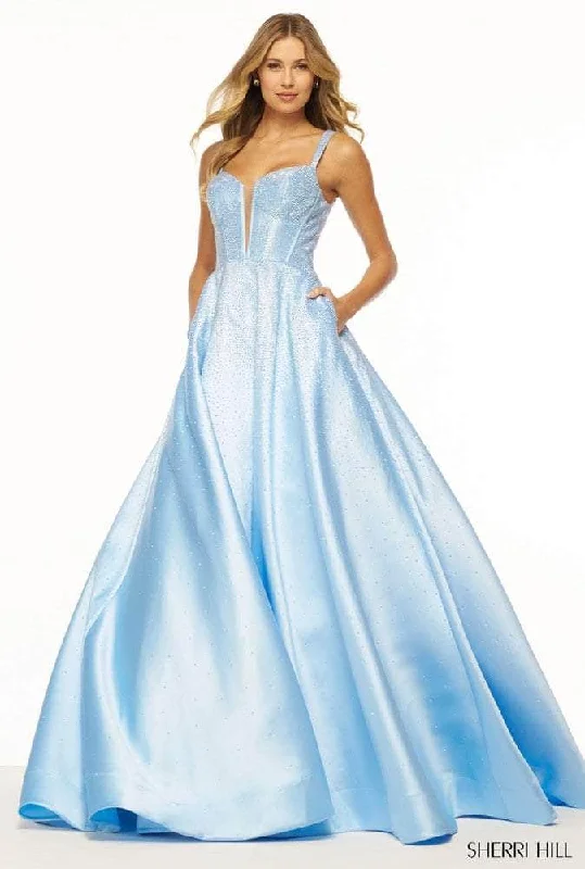 Comfy Women's Outfits for Daily Wear Sherri Hill 56106 - Sleeveless Mikado Ballgown