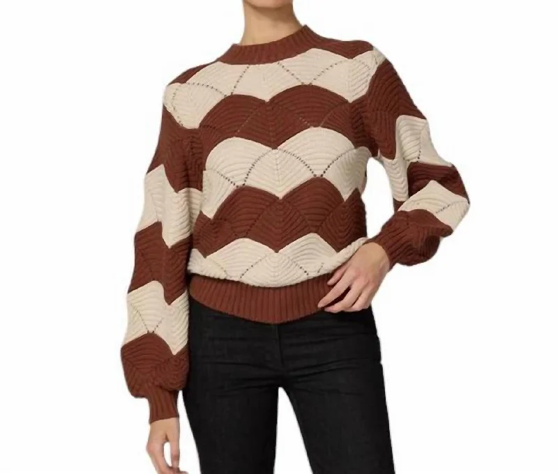 Women's Resort Attire Kori Sweater In Ivory/terracotta