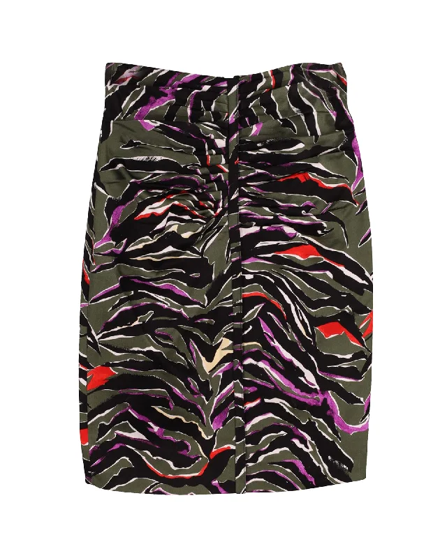 Unique Women's Fashion Pieces Balenciaga Printed Pencil Skirt in Multicolor Cotton