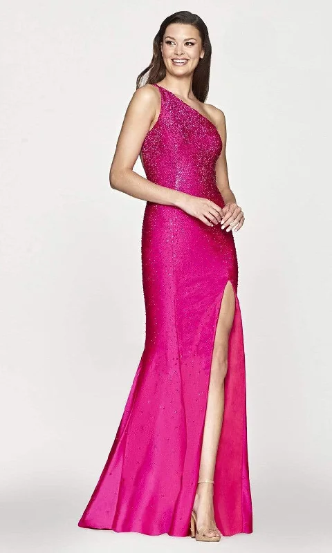 Bold and Elegant Women's Fashion Faviana - S10632 Asymmetric Strappy Back Prom Gown