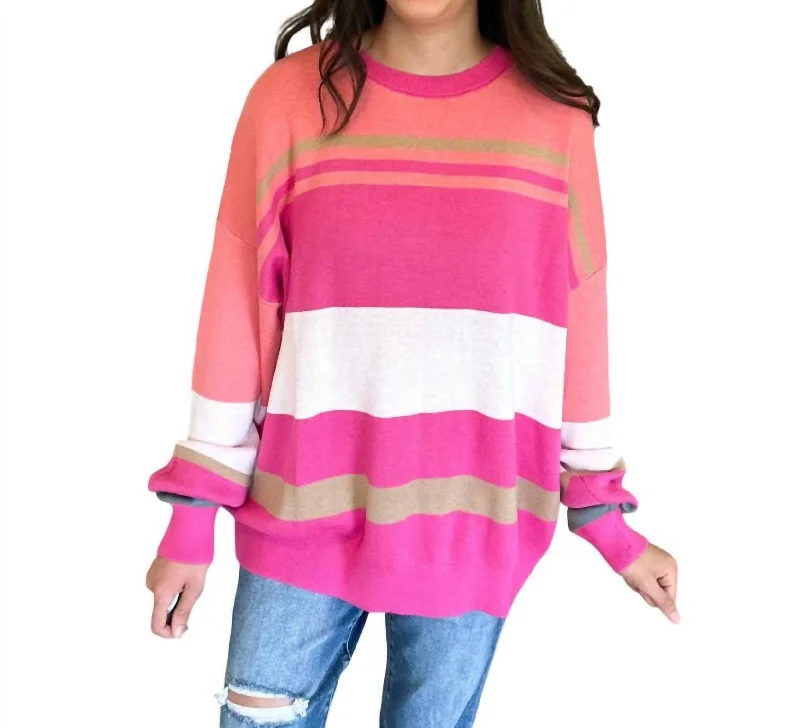 Women's Clothing Online Marla Sweater In Pink Multi