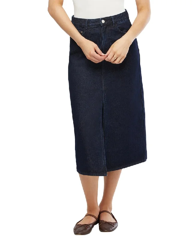 Comfortable Casual Women's Clothing WeWoreWhat Denim Midi Skirt