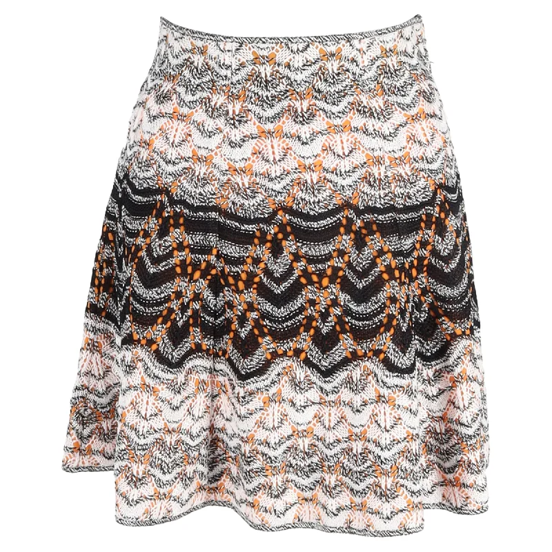 Clothes For Sale Missoni Knit A-Line Mini Skirt in Multicolor Acetate