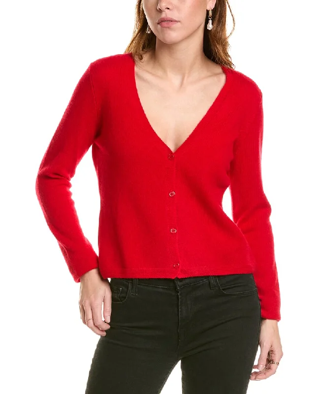 Women's Wardrobe Apparel sofiacashmere Modern V-Neck Cashmere Cardigan