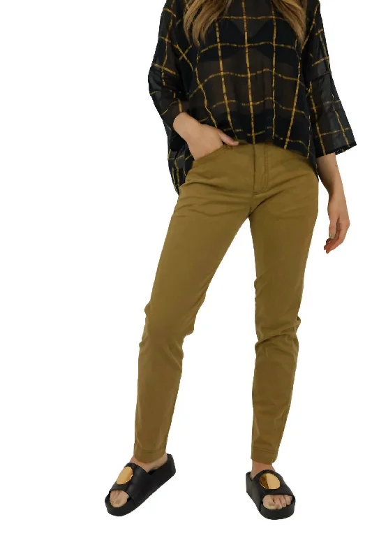 Tencel Straight Leg Pants In Seaweed