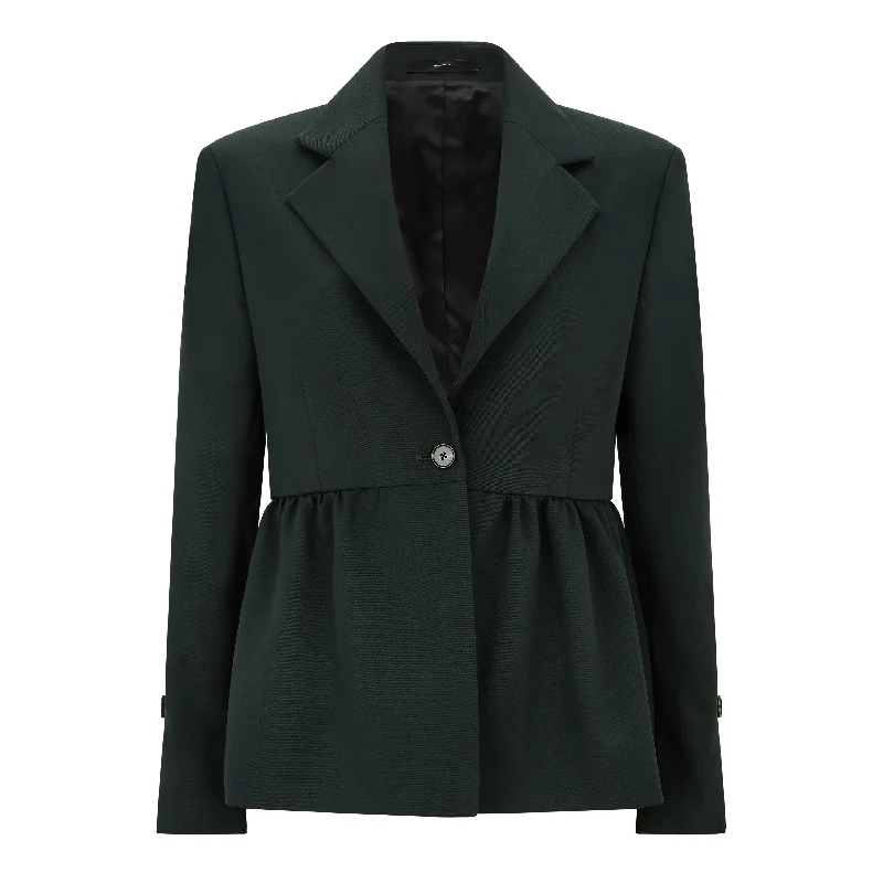 Summer Sale Tailored Peplum Wool Jacket