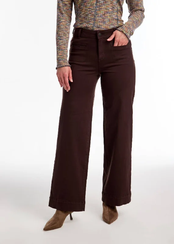 Outfits For Women Olivia Wide Leg Denim In Rich Brown