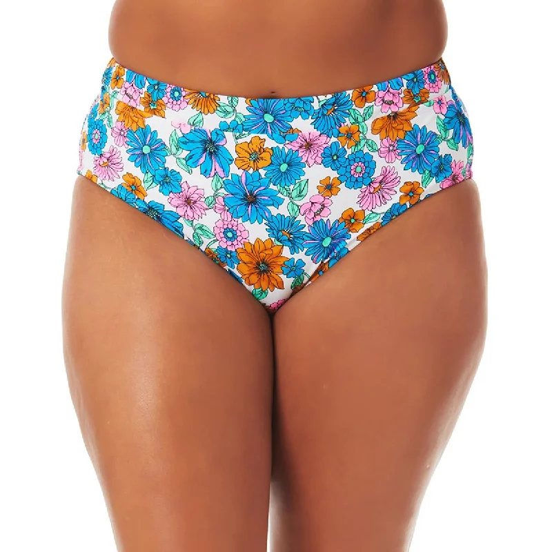 Women's Date Night Outfit Plus Womens Floral High-Waist Swim Bottom Separates