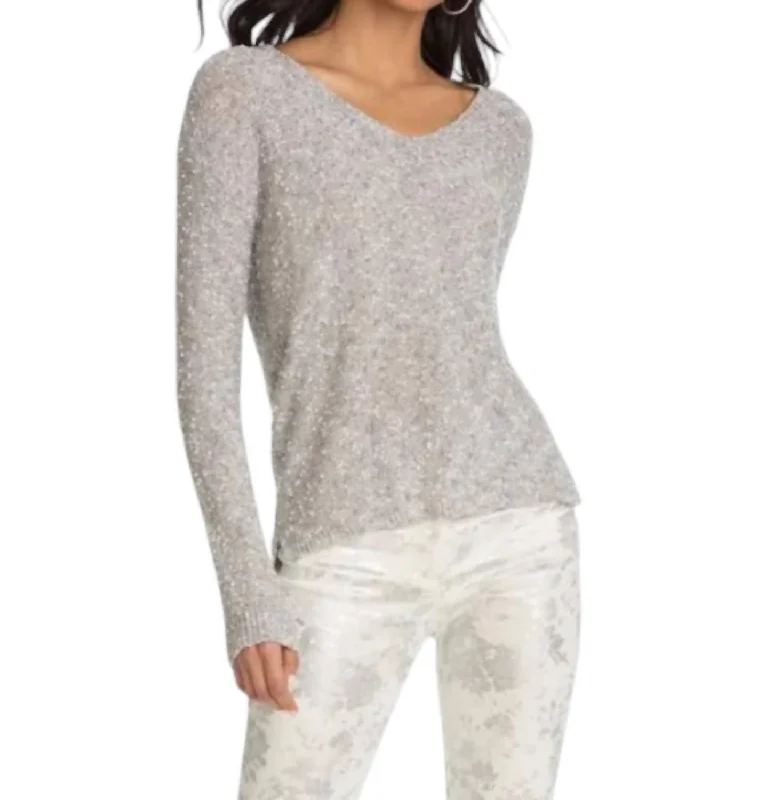 Women's Fashion Essentials Sparkler Sweater In Silver