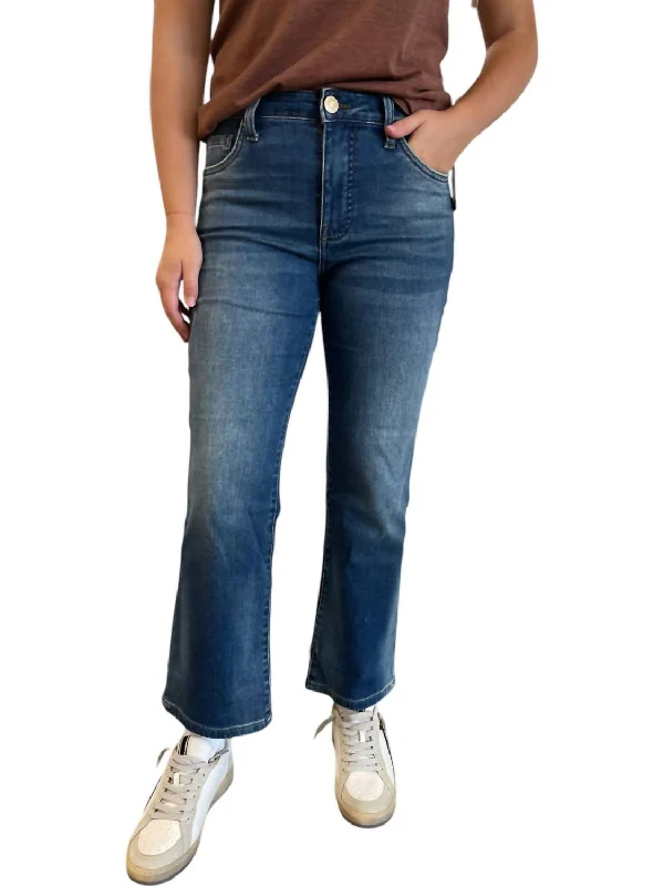 Women's Clothing For Casual Outings Kelsey High Rise Fab Ab Ankle Flare Jeans In Reassuring Wash