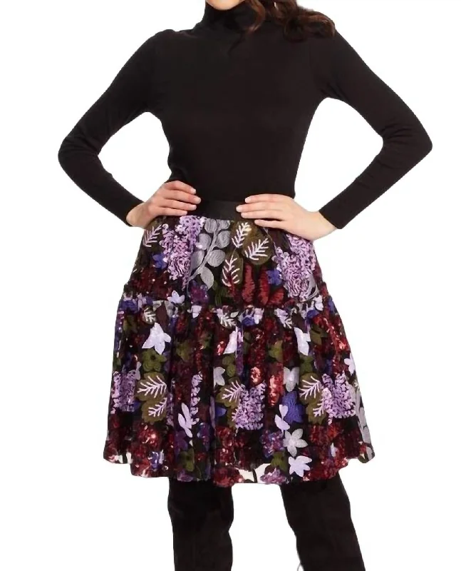 Women's Occasion Wear Apparel Belle Skirt In Tempest Bloom