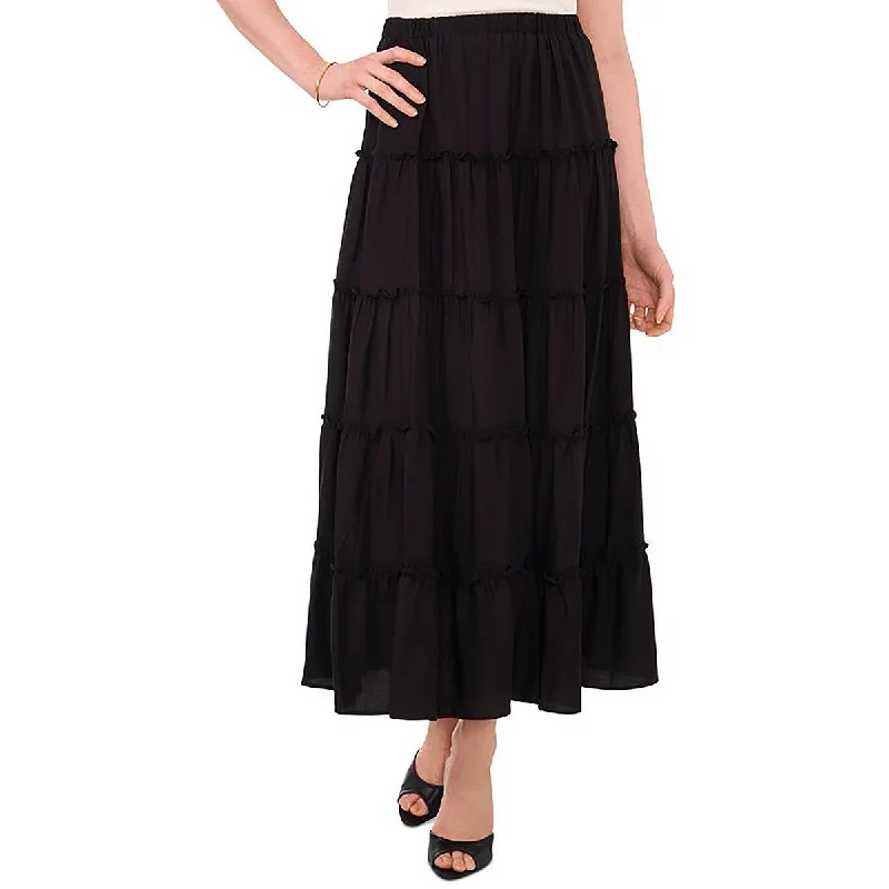 Women's Comfortable Lounge Attire Womens Tiered Ruffled Maxi Skirt