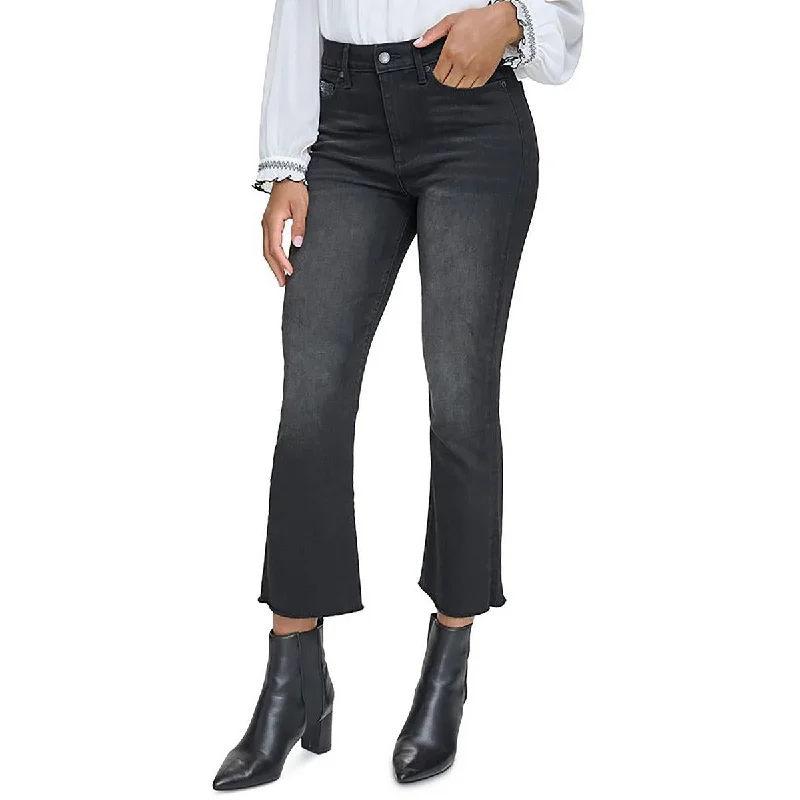 Women's Trendy Attire Womens Faded High Rise Straight Leg Jeans