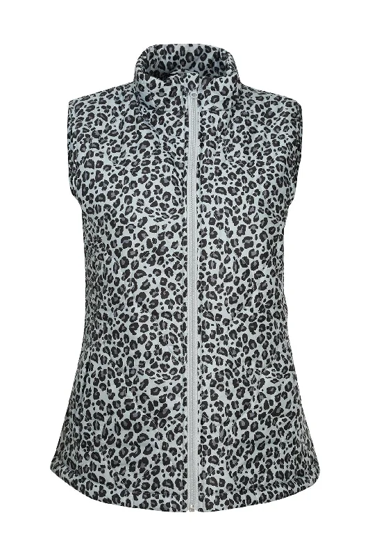 Stylish Women's Garments For Holidays Printed & Quilted Puffa Vest | SILVER ANIMAL | 6241ZR