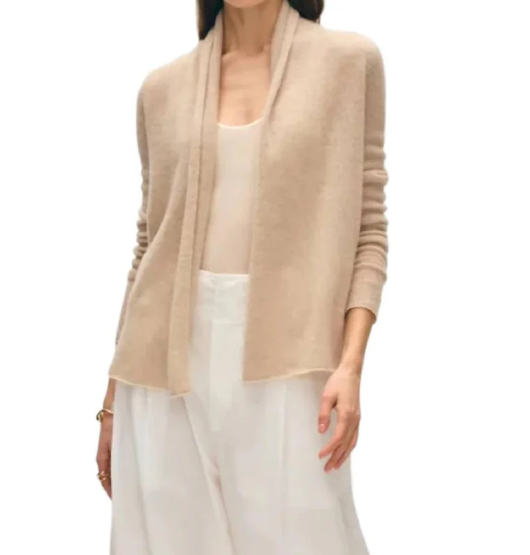 Women's Clothing For Everyday Wear Cashmere Cardigan In Sand