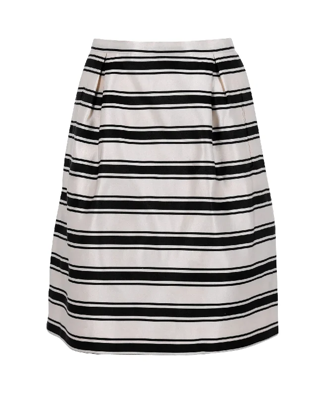 Women's Clothing Outfit Set Michael Kors Stripe Skirt in White Silk