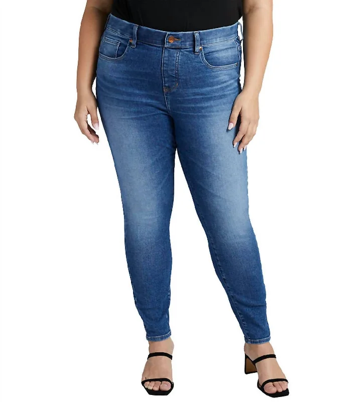 Easygoing Women's Style High Rise Valentina Skinny Jean - Plus In Lapiz Blue