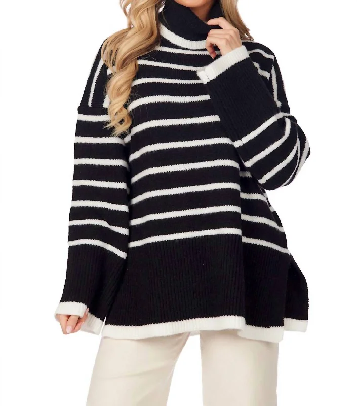 Women's Trendy Outfits Dunn Striped Sweater In Black