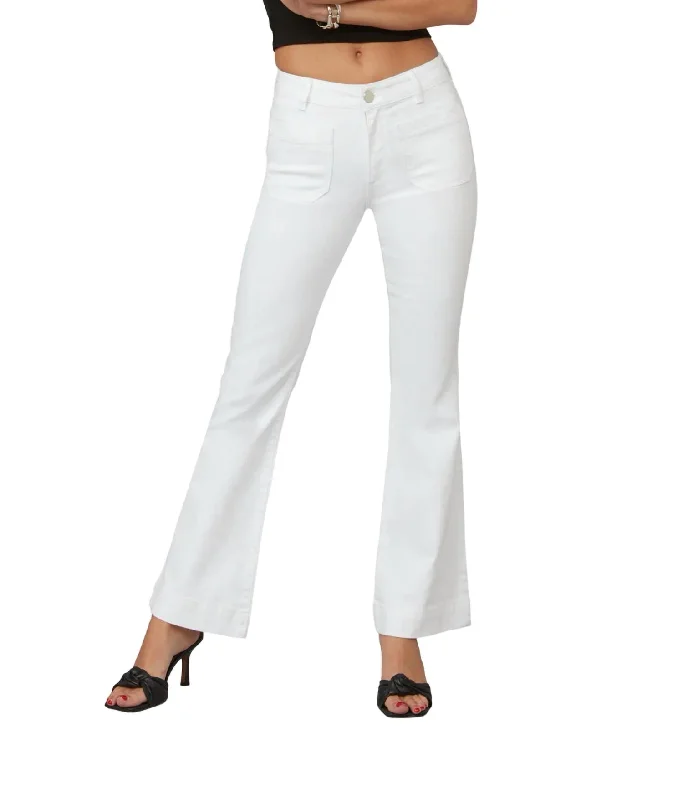 Casual Chic for Women Alice High Rise Flare Jeans In White