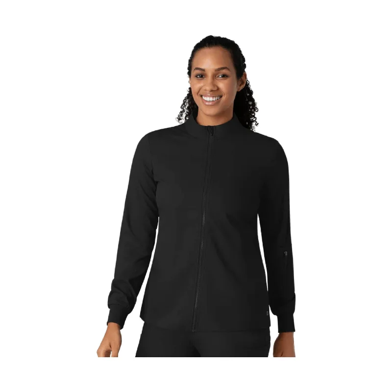 Clothing Woman Wonder Wink Women's Warm Up Scrub Jacket - Black