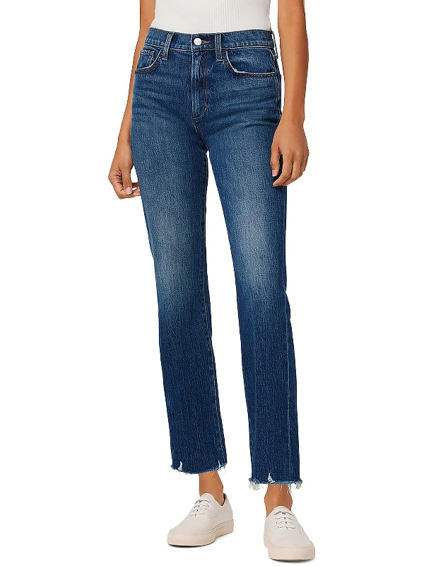 Affordable Women's Attire Womens High Rise Cropped Flared Jeans