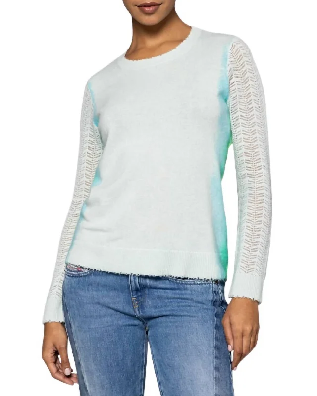 Women's Fashion Clothes Side By Side Sweater In Barely Blue